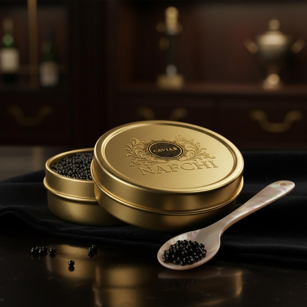 Gründer Nafchi bei der Kaviarproduktion